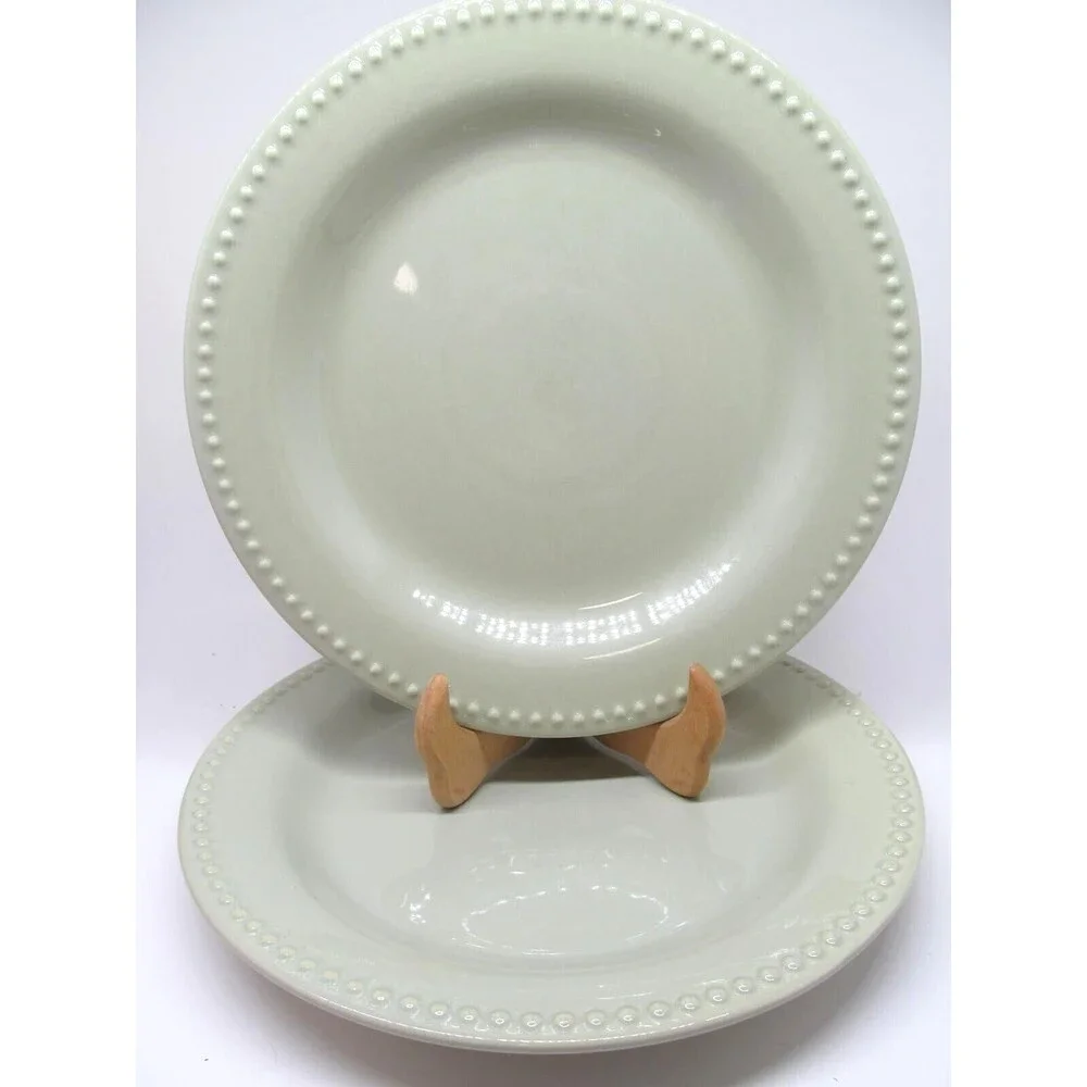 Pottery Barn Emma Beaded Edge Green 11 1/8